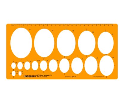 Li-1832 - 45 Degree EllipseTemplate ( 17 ellipses)