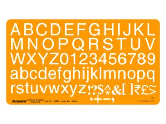 Li-3030 - Lettering Template (Helvetica) Letter Size ~ 20mm