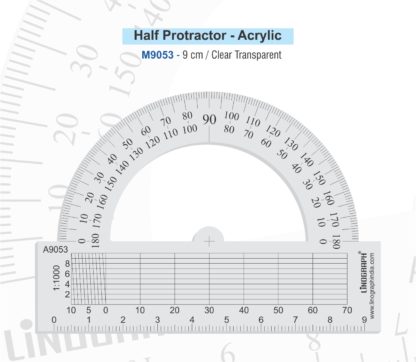 M9053-Protractor 180-degree Half Circle With Diagonal Scale