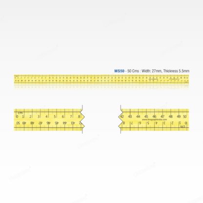 MS50-Wooden Scale 50 Cms. Combined / Metric