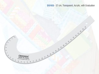 D3103 - Armhole Curve 37cm - Acrylic/Markings