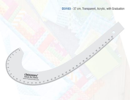 D3103 - Armhole Curve 37cm - Acrylic/Markings