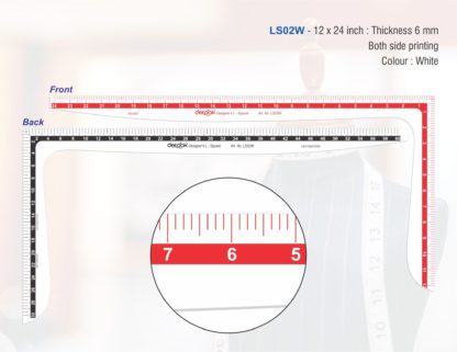 LS02W - L Scale 12x24" Curved White