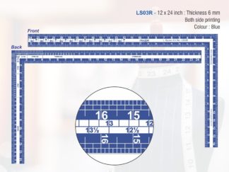 LS03R - L Scale 14x24" Straight Red/Blue