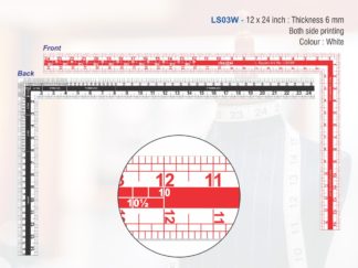 LS03W - L Scale 14x24" Straight White