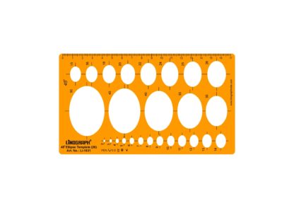 Li-1831 - 45 Degree Ellipse Template ( 26 ellipses)