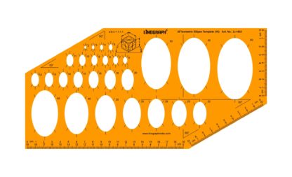 Li-1833 - 45 Degree Isometric Ellipse Template ( 27 Ellipses)