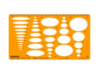 Li-1840 - 10, 20, 30 ,40, 50 Degree Ellipse Template