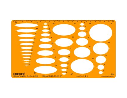 Li-1840 - 10, 20, 30 ,40, 50 Degree Ellipse Template