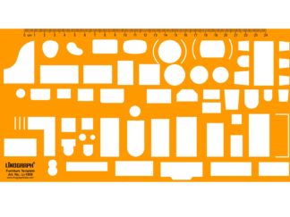 Li-1858 - Furniture Template , Scale 1:50