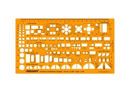 Li-1876 - Architect's Combination Template, Scale 1:100