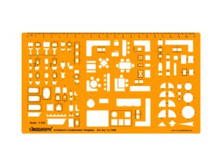 Li-1946 - Architect's Combination Template, Scale 1:100