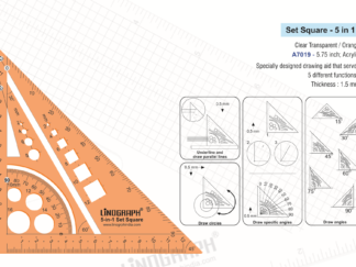 A7019-5-in-1 Set Square 5.75"