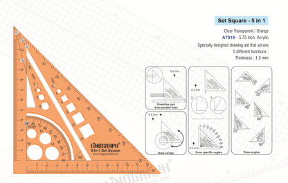 A7019-5-in-1 Set Square 5.75"