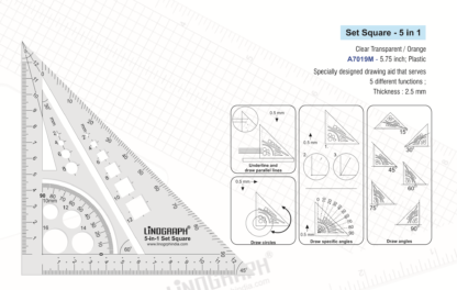 A7019M-5-in-1 Set Square 5.75"