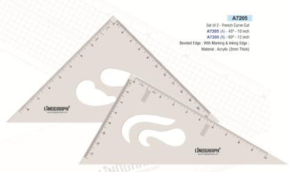 A7205-Set Square Curve Cut 10 x 12 Inch