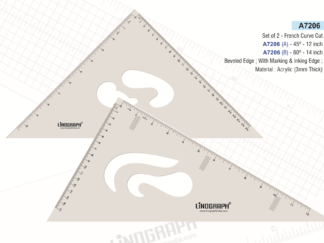 A7206-Set Square Curve Cut 12 x 14 Inch