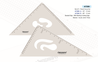 A7206-Set Square Curve Cut 12 x 14 Inch