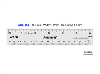 ACE15T - Ruler 15cms