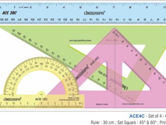 ACE4C - Ruler Set 30cms - 4Pcs (Colored)