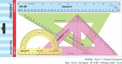 ACE4C - Ruler Set 30cms - 4Pcs (Colored)