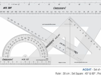 ACE4T - Ruler Set 30cms - 4Pcs (Transparent)