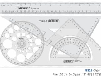 GS02 - Architect's Ruler Set 10x12 Inch - 4Pcs (Transparent)