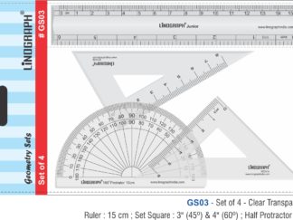 GS03 -  Ruler Set 15cms - Medium - 4Pcs (Transparent)