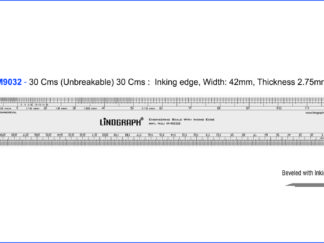 M9032 - Broad Ruler 30cms Shatterproof