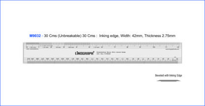 M9032 - Broad Ruler 30cms Shatterproof