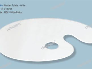 WP10 - Wooden Palette (White/Oval) 17 x 10 Inch