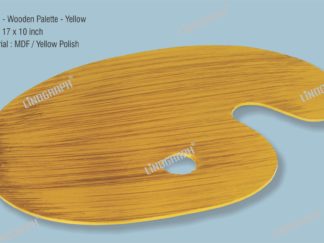 YP10 - Wooden Palette (Yellow/Oval) 17 x 10 Inch