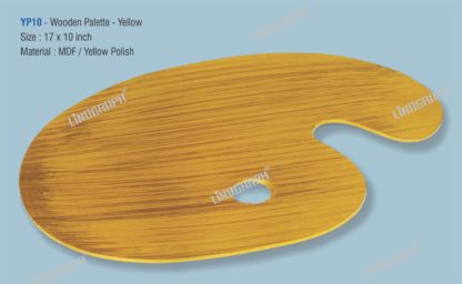 YP10 - Wooden Palette (Yellow/Oval) 17 x 10 Inch