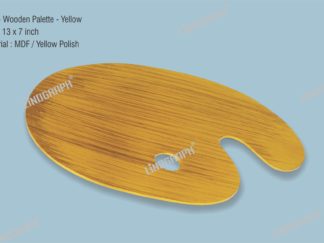 YP7 - Wooden Palette (Yellow/Oval) 13 x 7 Inch