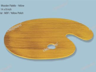 YP8 - Wooden Palette (Yellow/Oval) 14 x 8 Inch