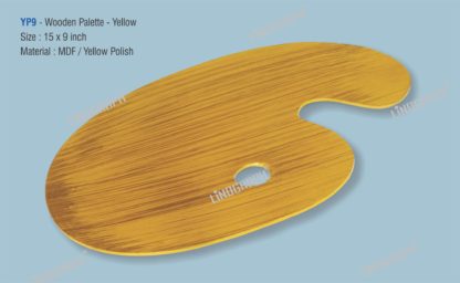 YP9 - Wooden Palette (Yellow/Oval) 15 x 9 Inch