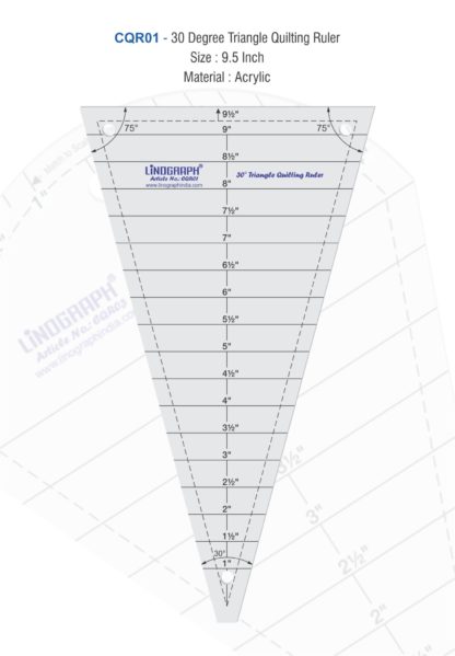 CQR01-30° Triangle Quilting Ruler