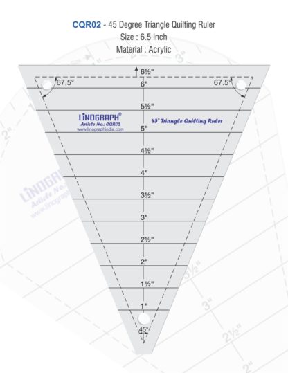 CQR02-45° Triangle Quilting Ruler