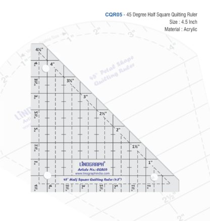 CQR05-60° Petal Shape Quilting Ruler