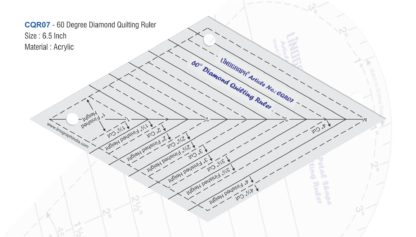 CQR07-60° Diamond Quilting Ruler