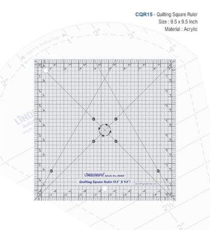 CQR15-Quilting Square Ruler