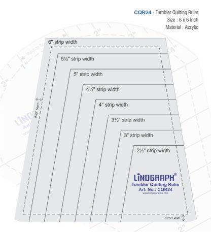 CQR24-Tumbler Quilting Ruler