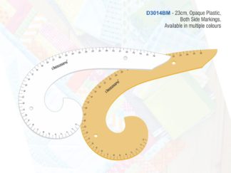 D3014BM - Armhole Curve 23cm - Plastic/Markings Both Side
