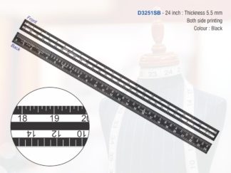 D3251SB - Straight Scale  60 Cms Black