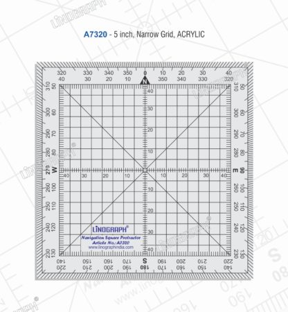 A7320 - Navigation Square Protractor (Narrow Grid)