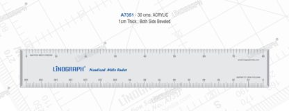 A7351 - Nautical Mile Ruler 1cms (With Bevel)