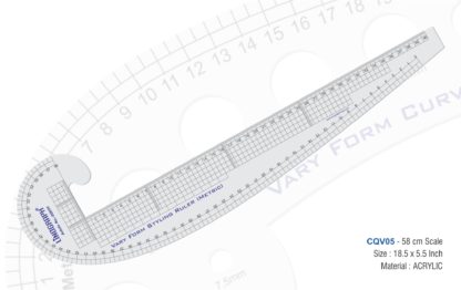 CQV05-Vary Form Styling Ruler (58cms Marking) 18.5" x 5.5"