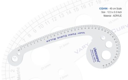 CQV06-Vary Form Curve Ruler (40cms Marking) 12.5" x 5.5"