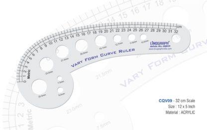 CQV09-Vary Form Curve Ruler(32cms Marking)12" x 5"