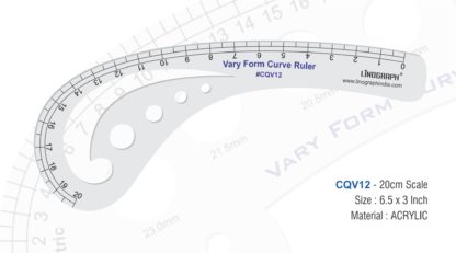 CQV12-Vary Form Curve Ruler (20cms Marking) 6.5" x 3"